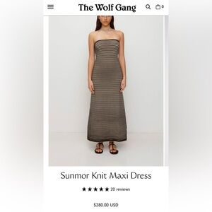 The Wolf Gang Sunmor Knit Maxi Dress, NWT, Brown size small
